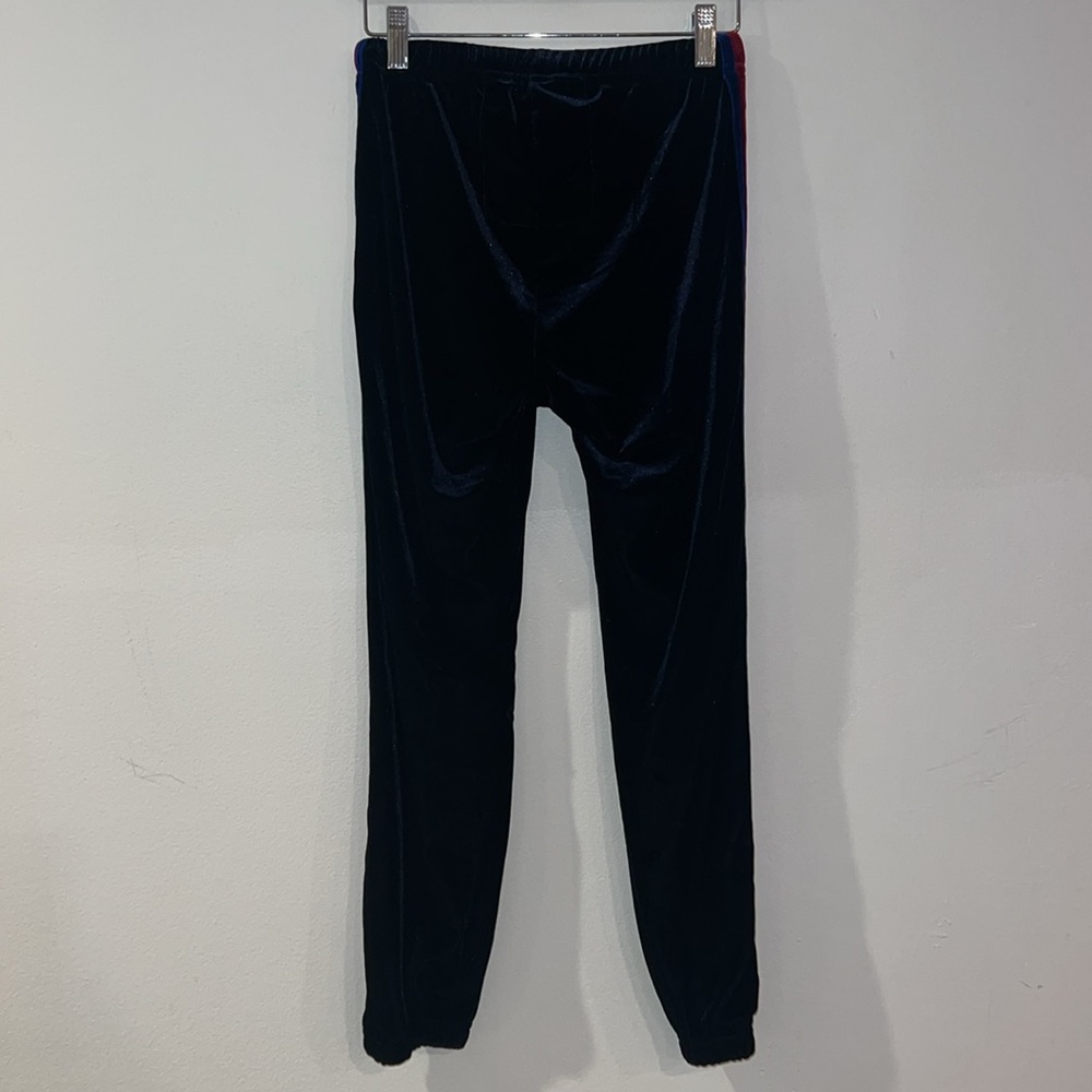 Aviator Nation Classic Velvet Sweat Pants in Navy Stripe - Picture 4 of 7
